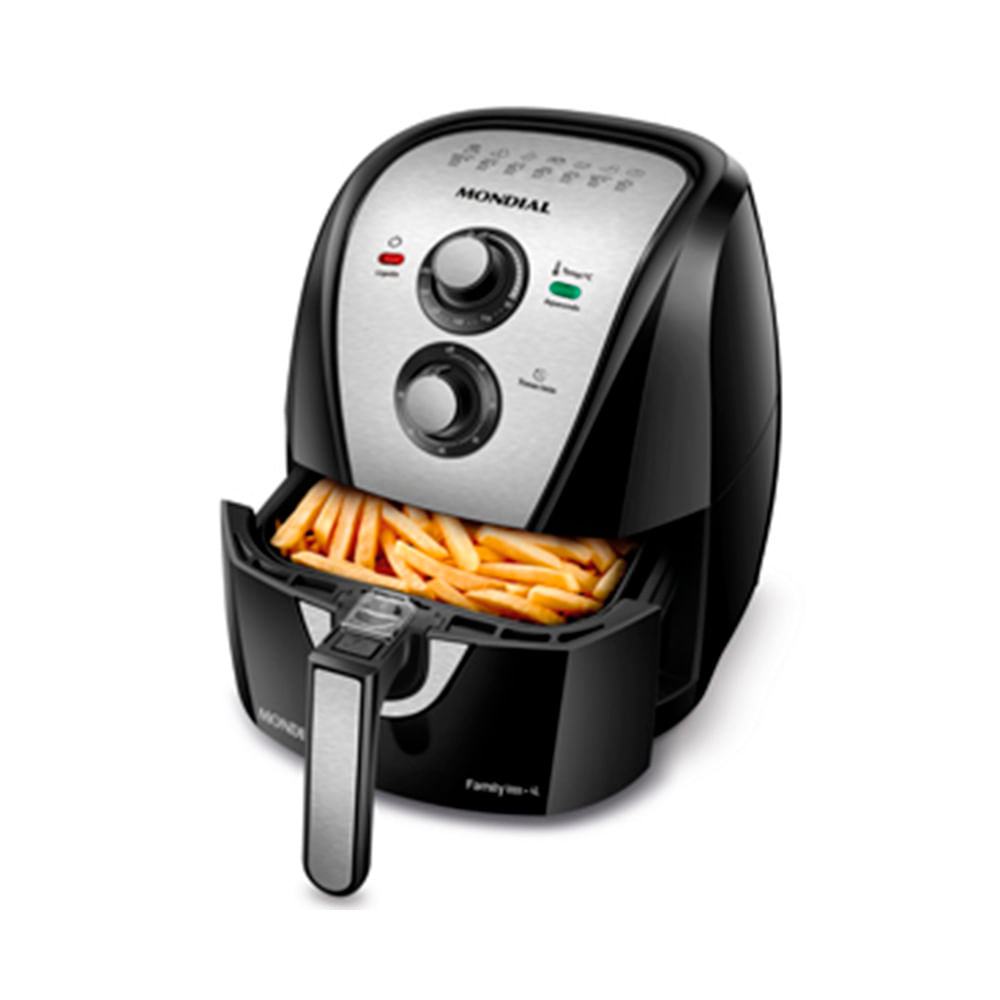 Fritadeira Sem Óleo Air Fryer 4L Mondial Preto/Inox 1500W  - AFN-40-BI