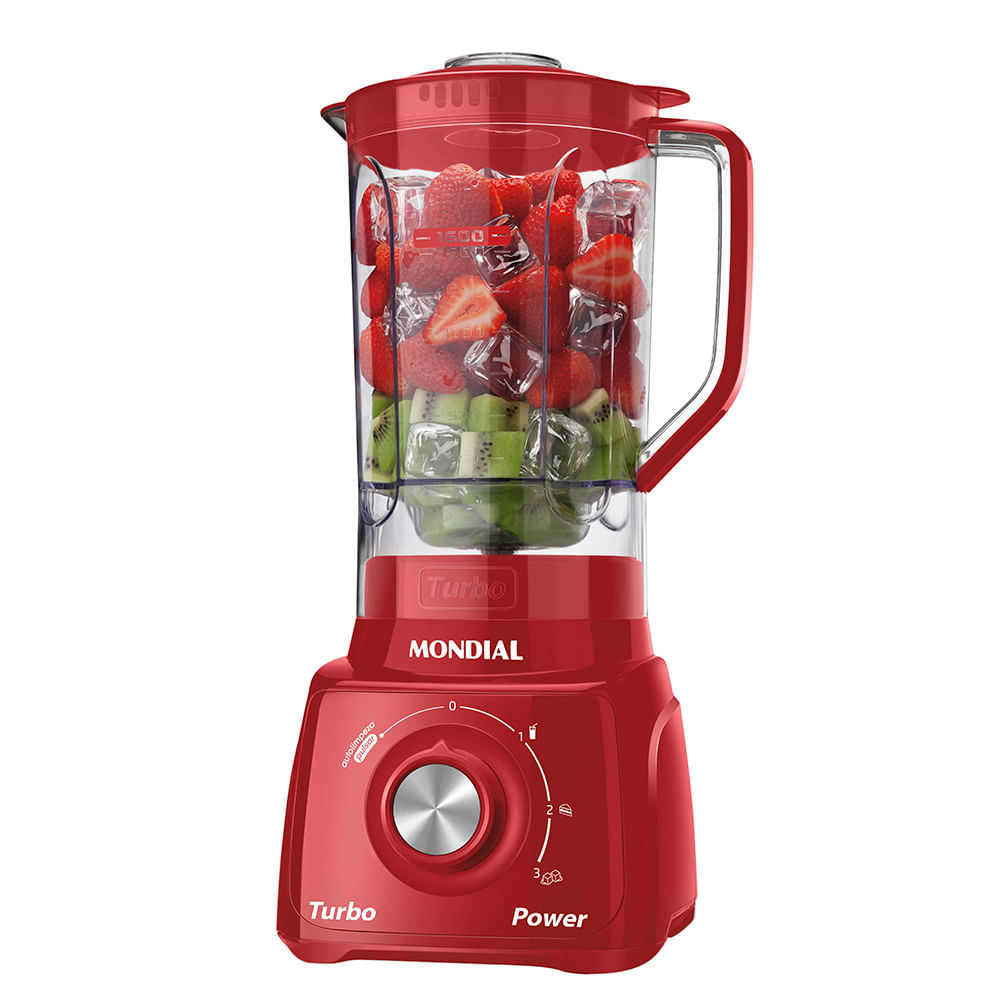 Liquidificador Turbo Power Mondial Vermelho 550W  - L-99 FR