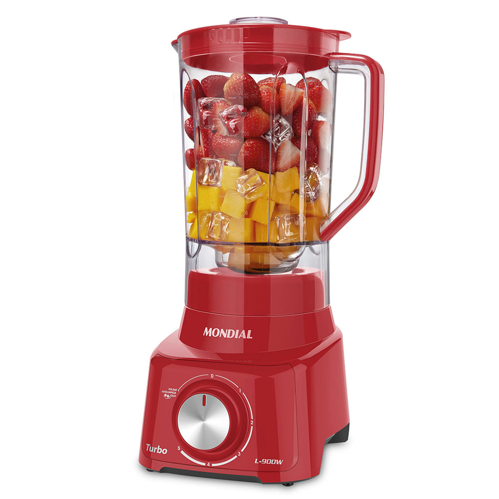Liquidificador Turbo Full Mondial Vermelho 900W  - L-900 FR