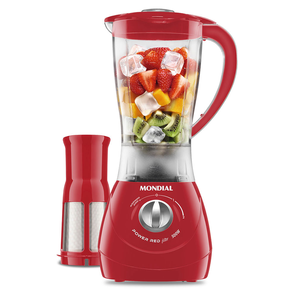 Liquidificador Power Filter Mondial Vermelho 550W  - L-77