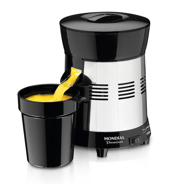 Extrator de Sucos Turbo Premium Mondial Preto/Inox 250W Bivolt - E-10 BIVOLT