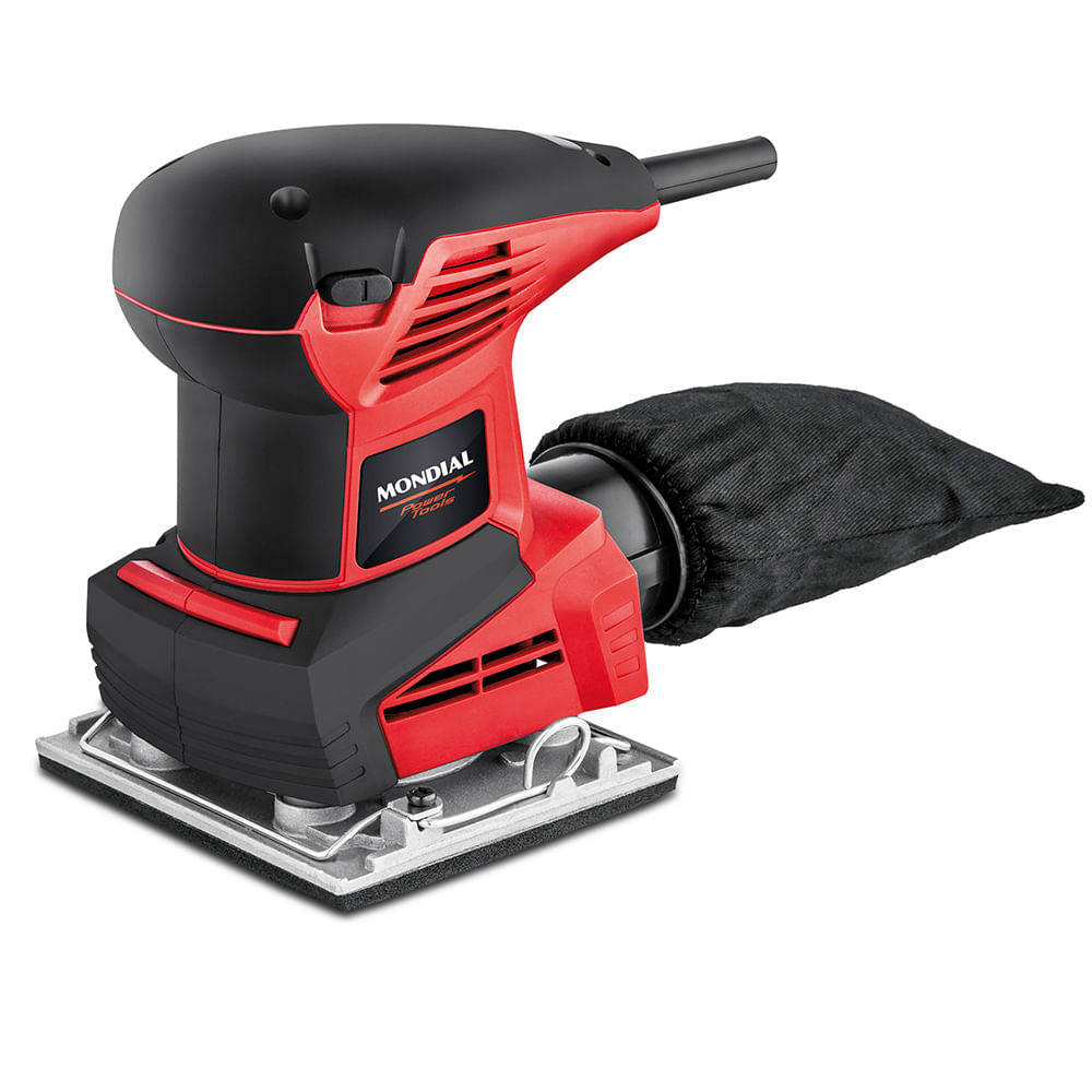 Lixadeira Orbital De 1/4 de Lixa Mondial Vermelho 250W  - FLO-02