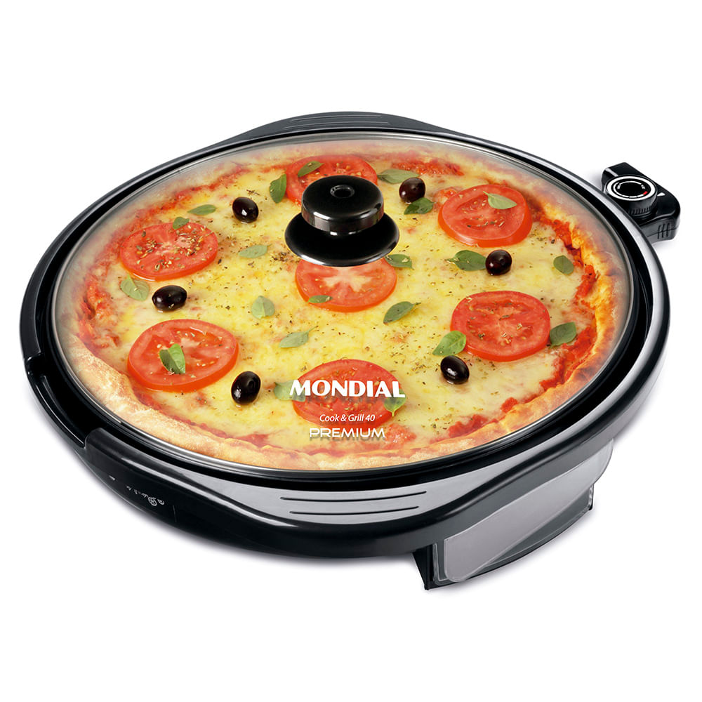 Grill Redondo Cook & Grill 40 Mondial Preto 1270W  - G-03