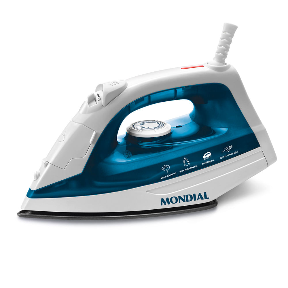 Ferro a Vapor Mondial Azul/Branco 1200W  - F-32