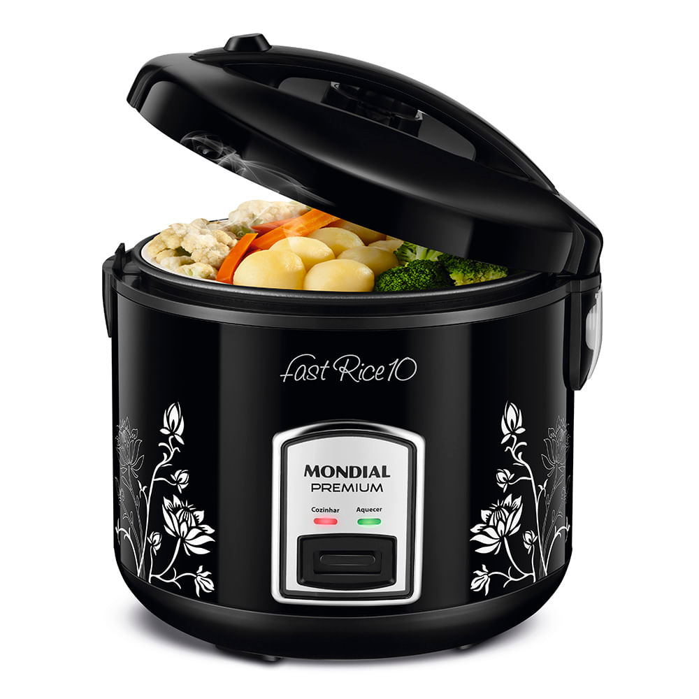 Panela Elétrica de Arroz Mondial Preto 700W  - PE-44-10X
