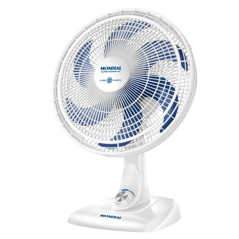 Ventilador de Mesa 40cm Super Power Mondial Branco 60W  - VSP-40-W