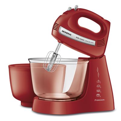 Batedeira Bella Massa Mondial Vermelha/Inox 500W - B-55-R