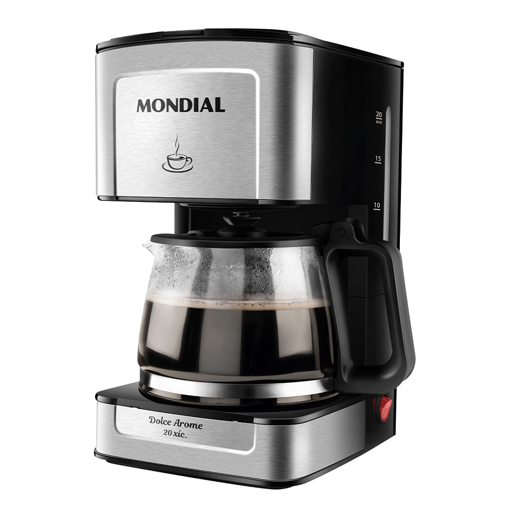 Cafeteira Elétrica Dolce Arome Mondial Preto/Inox 550W  - C-43-20X-SI