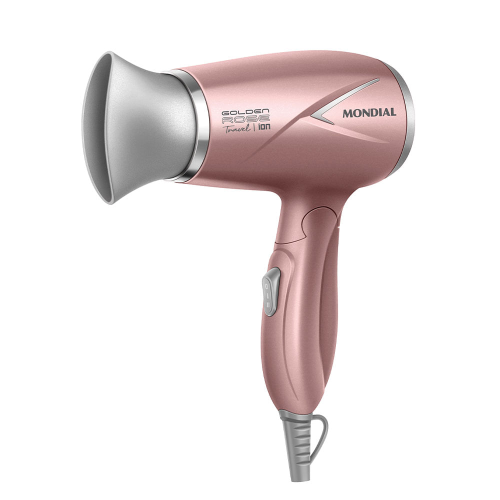 Secador de Cabelos Travel Mondial Golden Rose SC-47-GR