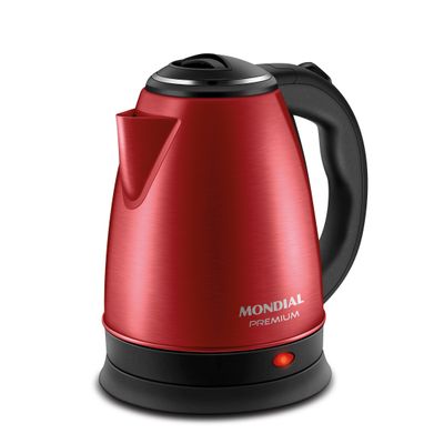 Chaleira Elétrica Pratic Mondial Vermelho/Inox 1200W - CE-06-R