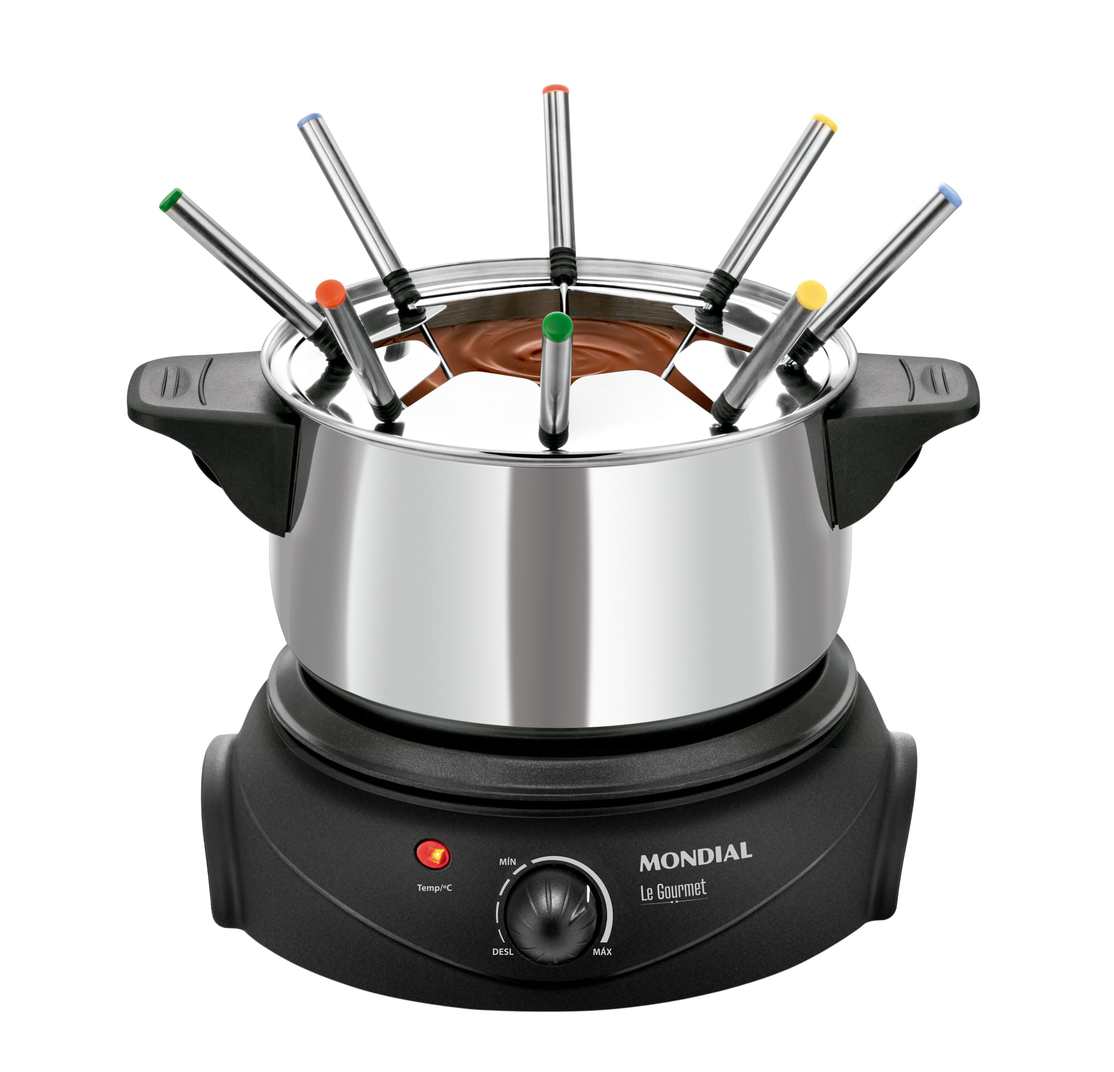 Panela Elétrica de Fondue Mondial Preto/Prata 1200W  - FD-02