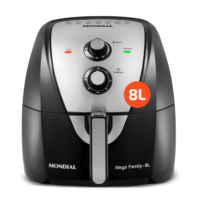 Fritadeira Sem Óleo Air Fryer 8L Mondial Preto 1900W - AFN-80-BI