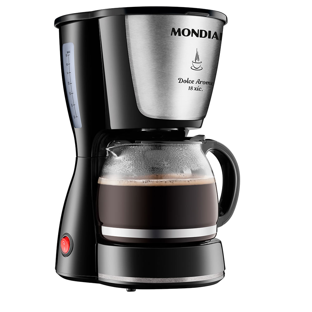 Cafeteira Elétrica Dolce Arome Mondial Preto/Inox 550W  - C-30 18X