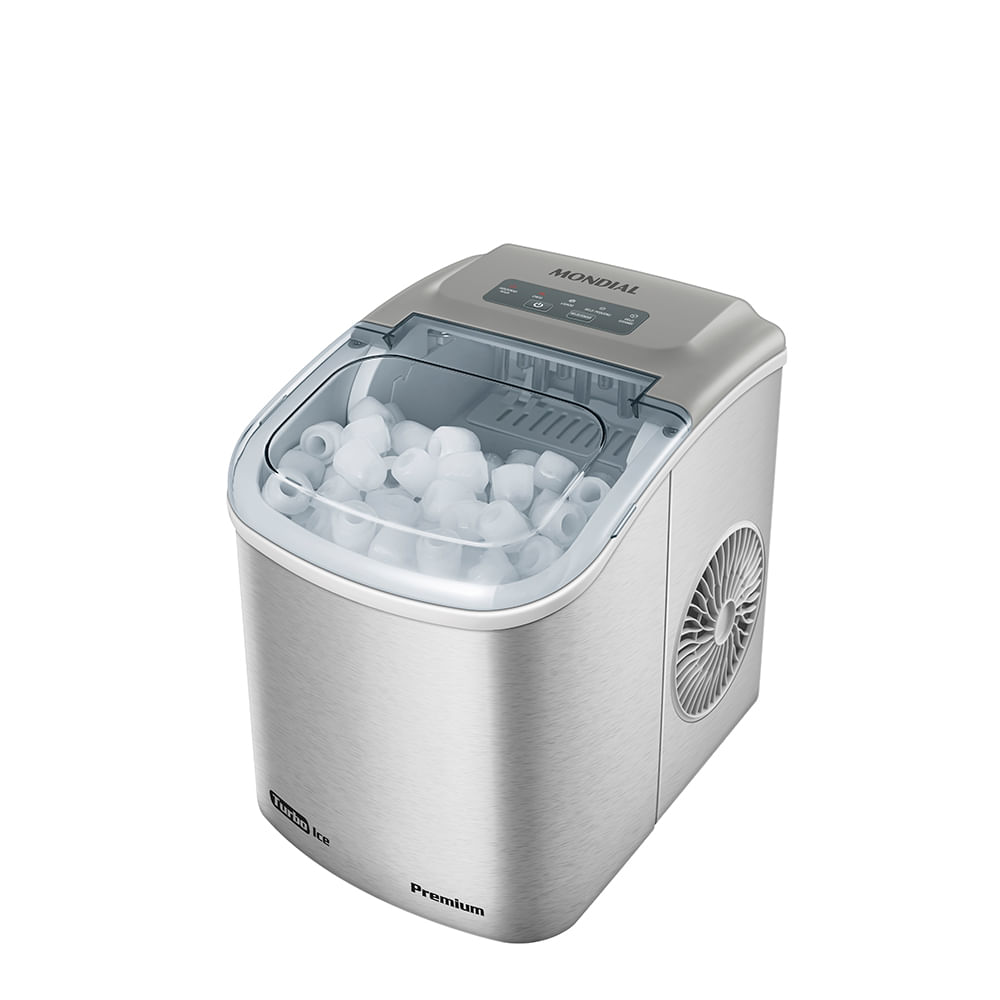 Máquina de Gelo Turbo Ice Premium Mondial Cinza 120W  - MG-12-GI