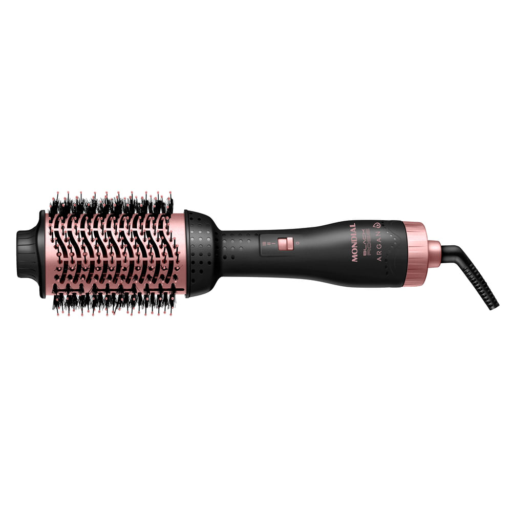 Escova Secadora Argan Mondial Preto e Golden Rose ES-14-BI