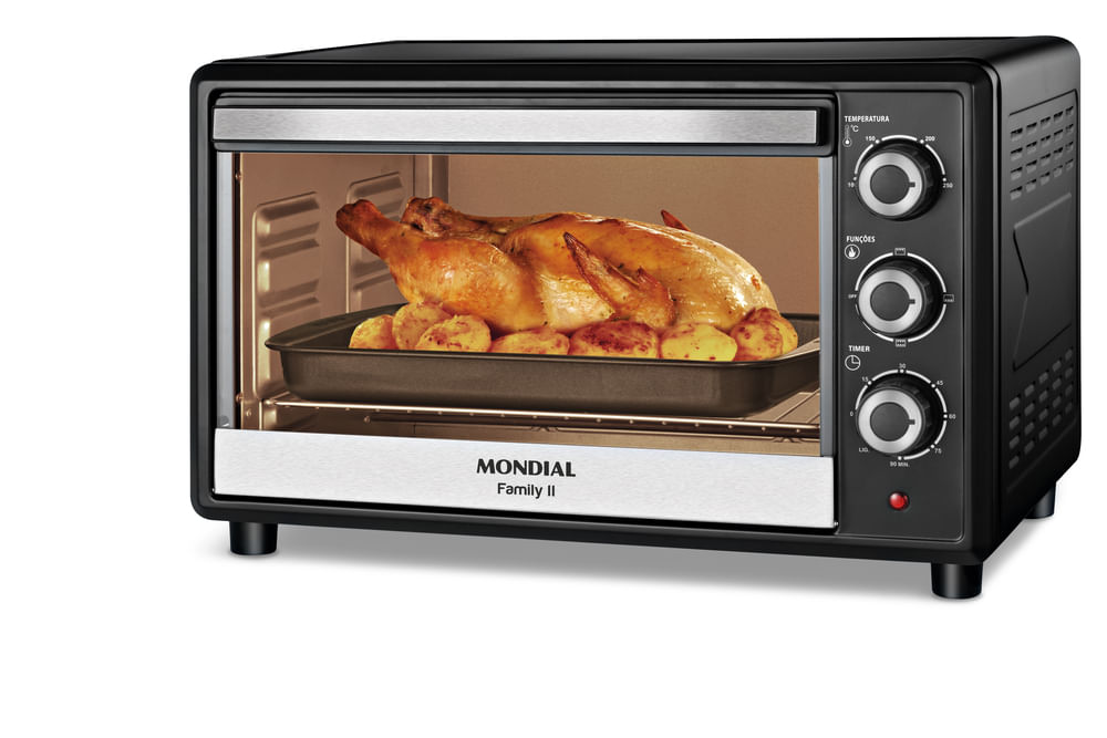 Forno Elétrico 42L Family II Mondial Preto/Inox 1600W - FRN-42-B