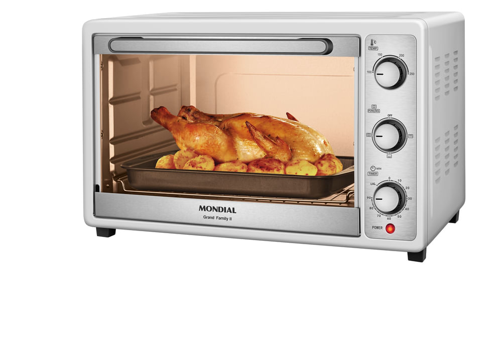 Forno Elétrico 52L Grand Family II Mondial Branco/Inox 1800W - FRN-52-W