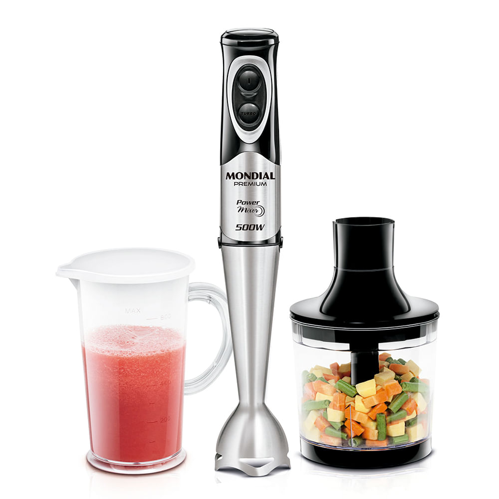 Power Mixer Premium Mondial Preto/Inox 500W - M-07