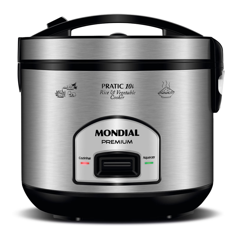 Panela Elétrica de Arroz Mondial Preto/Inox 700W  - PE-42-10X
