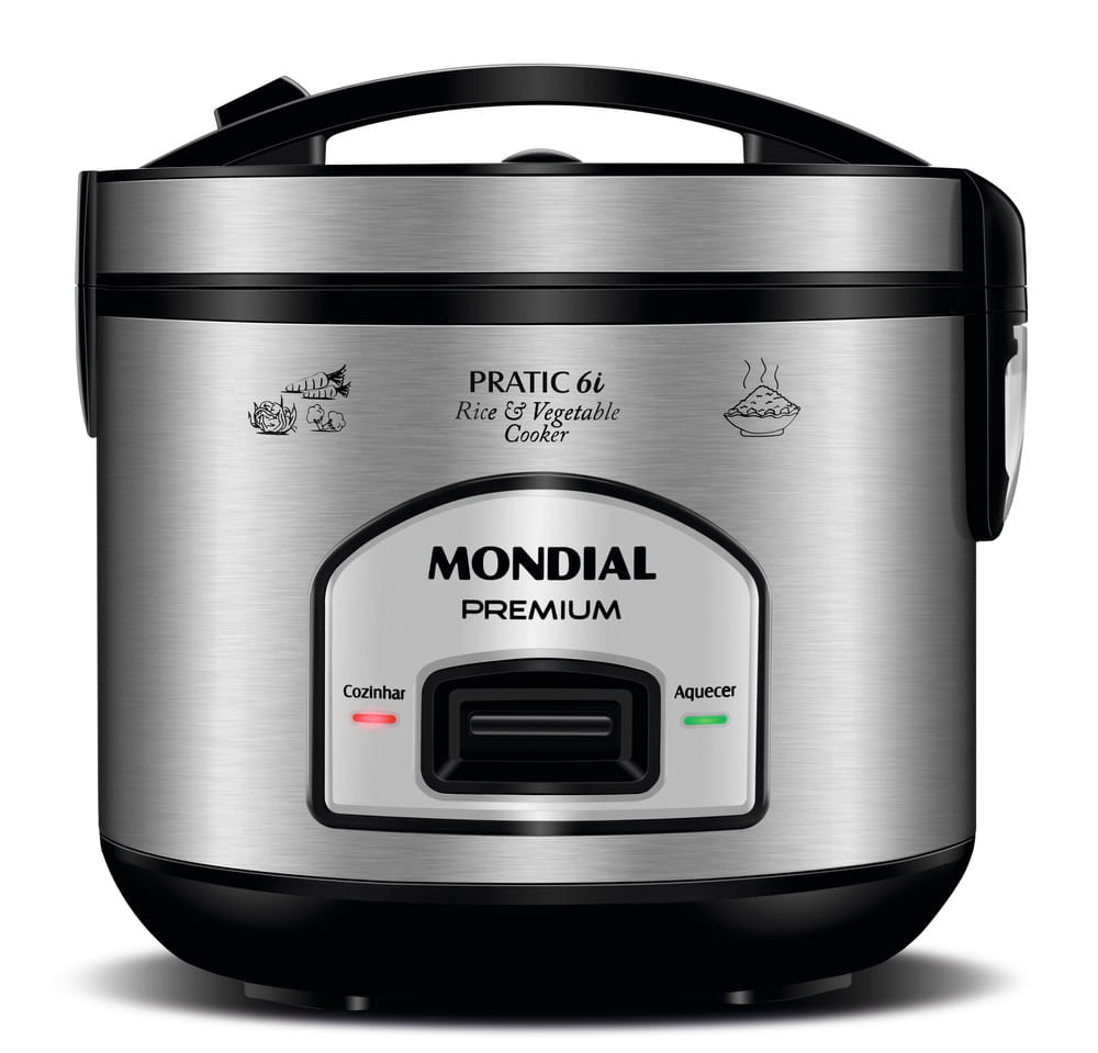 Panela Elétrica de Arroz Mondial Preto/Inox 500W  - PE-43-6X
