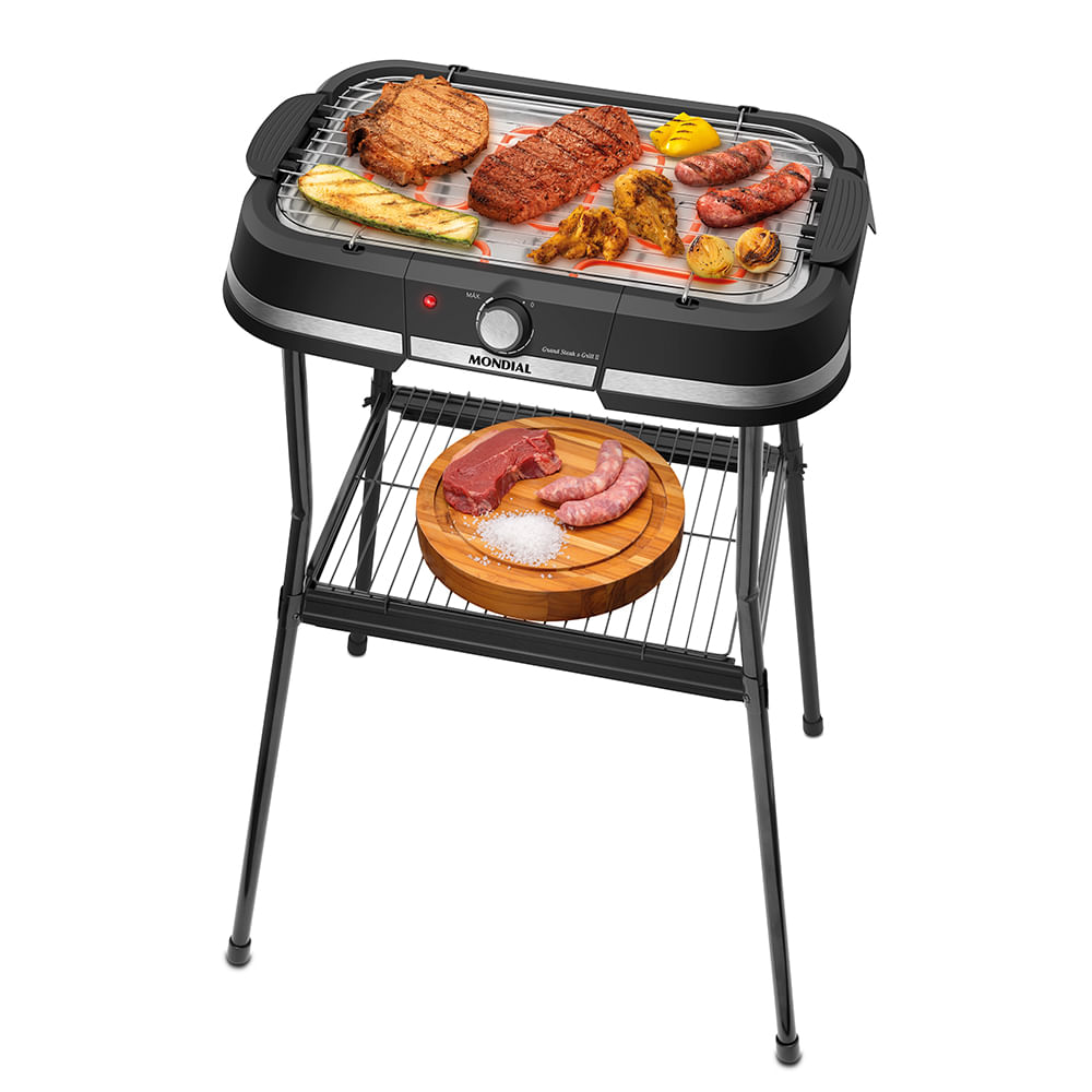 Churrasqueira Elétrica Mondial Preto 1800W - CH-09-BI