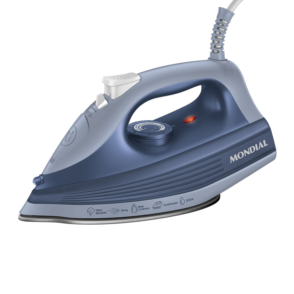Ferro a Vapor Mondial Azul FVN-02-BL